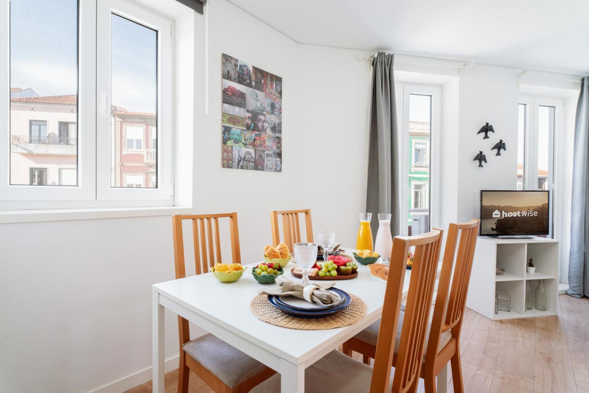 Host Wise - Flat W Free Private Parking - Bright & Cozy Apartment Porto Bagian luar foto